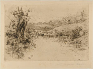 Sketch on Back of Zinc Plate