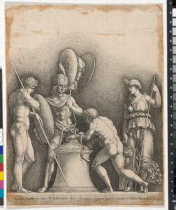 Four Antique Figures Around an Altar