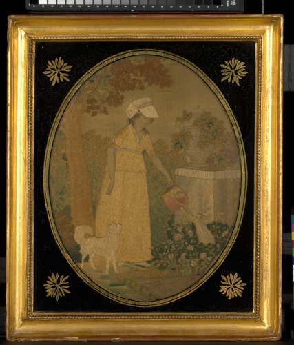 Girl Watering Garden