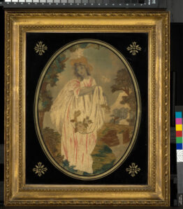 Girl Gathering Flowers in her Apron