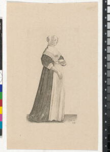 Woman with High Neckerchief and Long Apron