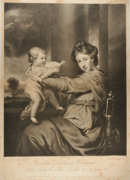 Caroline, Dutchess of Marlborough, with Lady Caroline Spencer, Her Daughter