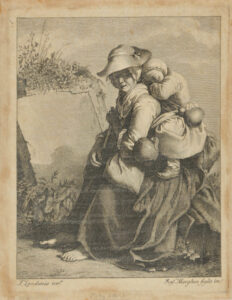 Woman with Sleeping Child on Back