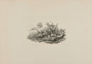 Landscape with Wood Chopper in Foreground