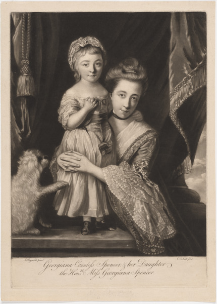 Georgiana, Countess Spencer, and Her Daughter the Honorable Miss Georgiana Spencer