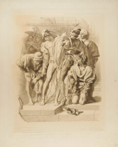 Soldier Being Fitted for Armor