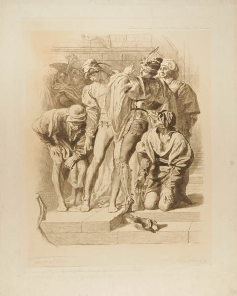 Soldier Being Fitted for Armor