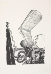 From the portfolio “The New Architectural Monuments of Baltimore City: Acrostical Structures by Jonathan Williams; Visionary Prints by John Sparks”