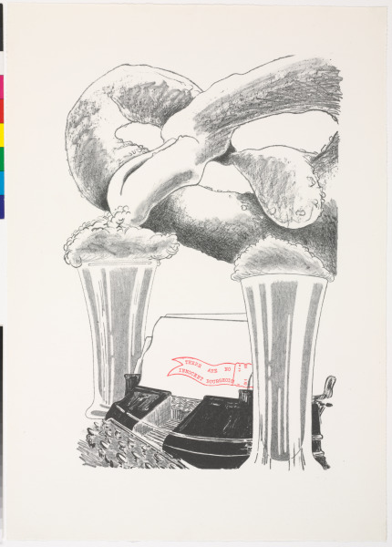 From the portfolio “The New Architectural Monuments of Baltimore City: Acrostical Structures by Jonathan Williams; Visionary Prints by John Sparks”