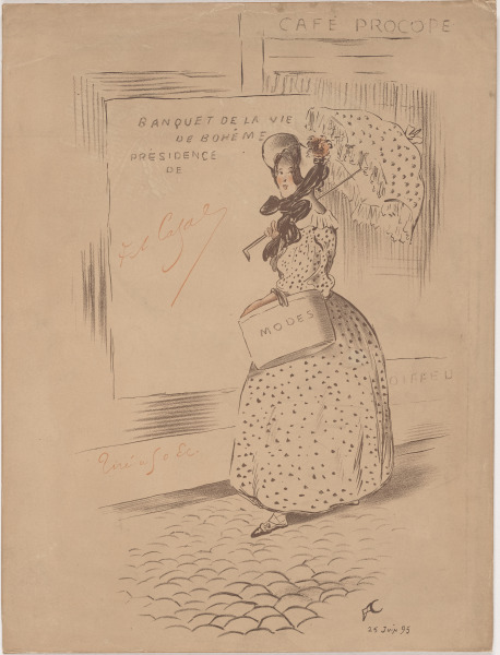 MENU DE BANQUET DE LA VIE BOHÉME