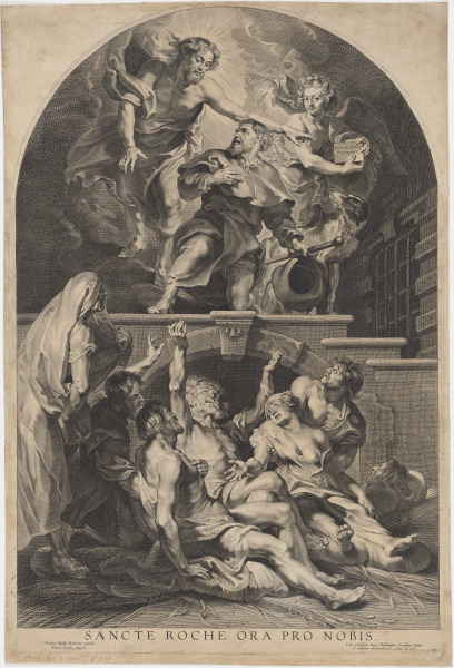 Jesus Christ Appearing to St. Rochus Amidst Plague Patients