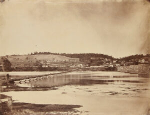 Pontoon Bridge at Berlin on the Potoman from the Virginia Shore, November 1862. No. 25 from Gardner’s Photographic Sketch Book of the War