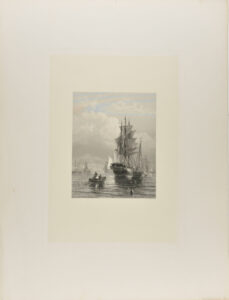 Harbor Scene with Sailing Vessels