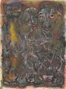 Two Faces in Swirling Darkness