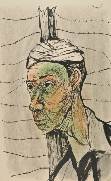 Man Near Barbed Wire Fence - Image 2