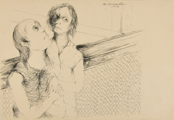 Two Figures and a Chain-link Fence - Image 2