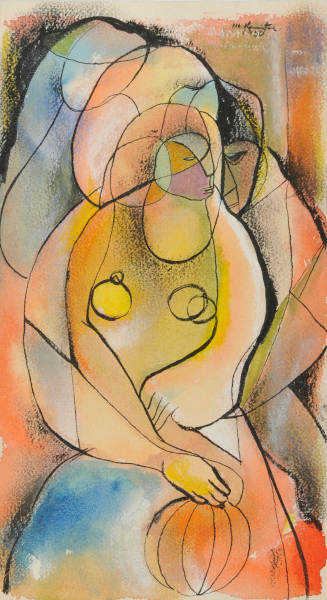 Embrace (Recto); Abstract Composition Study (Verso) - Image 4
