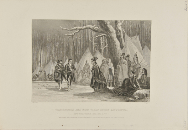 Washington and Gist Visit Queen Aliquippa