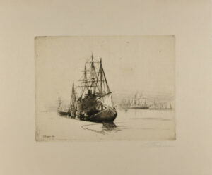 Large Vessel Anchored in the Grand Canal, Venice