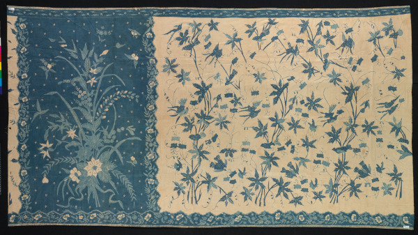 Batik Sarong (kain porselen) with Birds, Butterflies and Floral Designs - Image 2