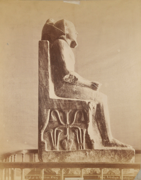 Statue of Chephren, 4th Dynasty, Cairo, Egyptian Museum - Image 4
