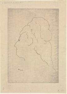 Profile of Eva Gonzalès, turned to the left