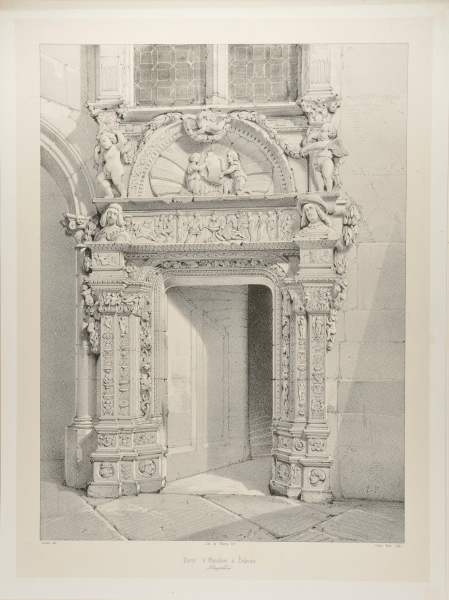 Porte d’escalier à Valence, Dauphiné