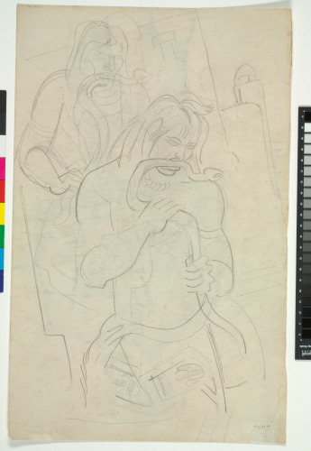 Standing Male Nude (recto); Hopi Snake Dance (verso) - Image 3