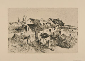 Vue de Maisons avec Deux Moulins