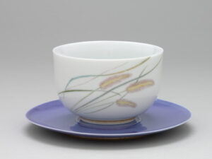 Teabowl Decorated with Fountain Grass
