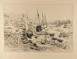 Un Vieux port de la Normandie (marée basse)