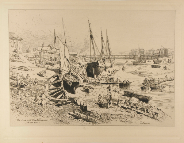 AN OLD PORT IN NORMANDY (LOW TIDE)