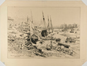 Un Vieux port de la Normandie (marée basse)