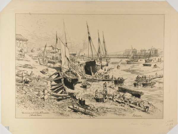 AN OLD PORT IN NORMANDY (LOW TIDE)