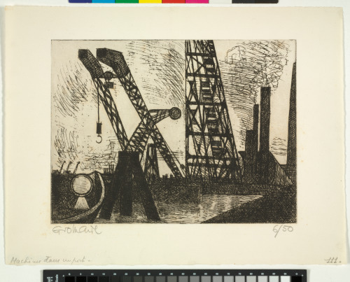 Machines dans un port