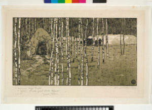 Bûcherons en forêt