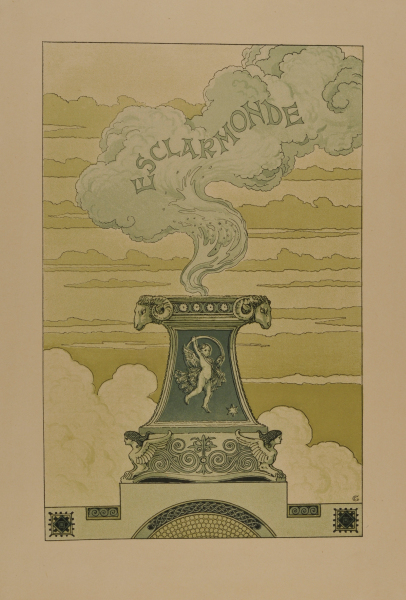 Frontispiece from the book “Jules Massenet, Esclarmonde: opéra romanesque (Paris: G. Hartmann, 1889)”
