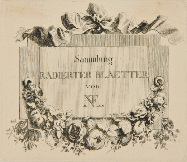 TITLE PLATE FROM "SAMMLUNG RADIRTER BLAETTER VON NATHE"