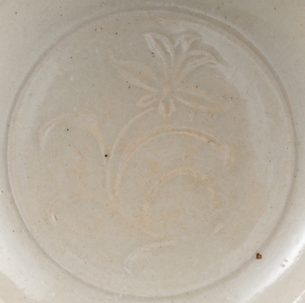 Qingbai Dish with Raised Flower Design - Image 5