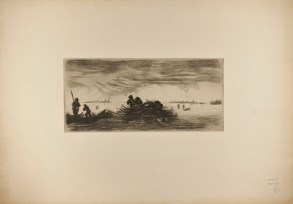 Transport de bois sur la glace