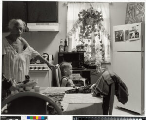 Grandma Ruby and J.C. in Her Kitchen