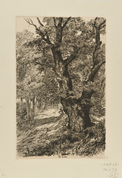 CHESTNUT TREES IN ROYAT (SECOND PLATE)