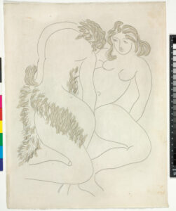 Nymph and Faun (refused etching)