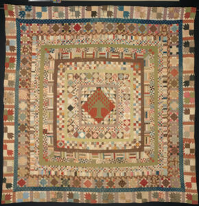 Pine Tree Center Medallion Quilt with Fifteen Borders