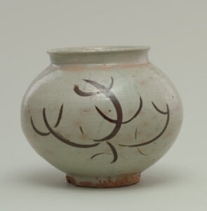 Jar with Grass Design