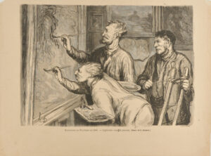 Exposition de peinture de 1868.– Le dernier coup de pinceau.