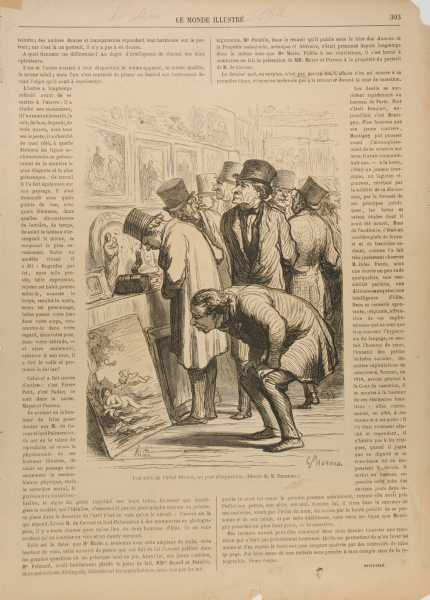 Une Salle de l’hôtel Drouot, un jour d’exposition.