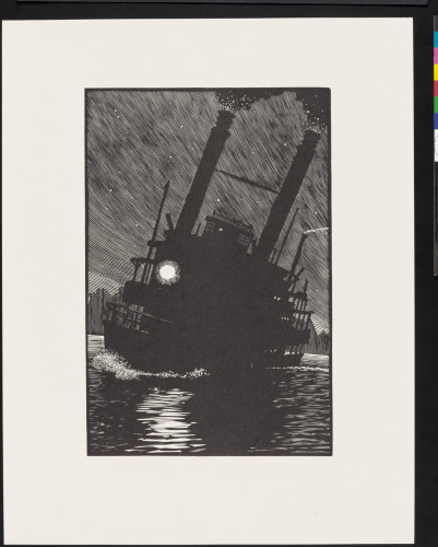 THE RIVER, THE UP-STREAM BOAT, AND THE NIGHT SKY