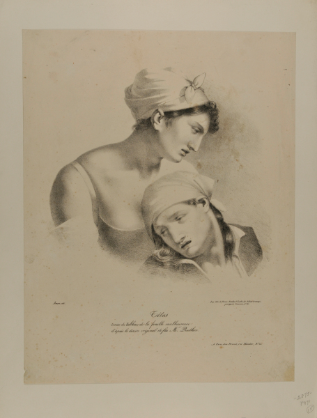 Studies of Heads for the Two Adult Figures in “The Unhappy Family’