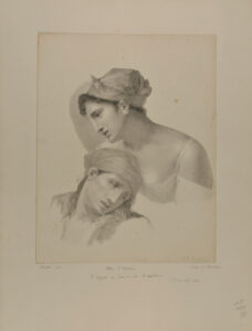 Studies of Heads for the Two Adult Figures in “The Unhappy Family’